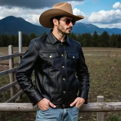 Leather Jacket Men'S Short Leather Jacket Thin Lapel Business Casual Jacket Trendy First Layer Pure Cowhide Leather Jacket