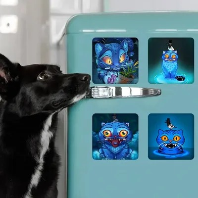 KPop Demon Hunters Tiger Pattern Refrigerator Magnets Photo Refrigerator Magnets High-end Refrigerator Photo Magnets