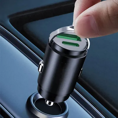 100W Mini Car Charger Lighter PD Fast Charging Charger Adapter QC3.0 Mini USB Type C Car Mobile Phone Charger For Samsung Huawei