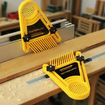 Precision Double Featherboards Loc Board Set with T-Slot Clamps,Table Saw, Woodworking Safety Positioning DIY Hand Tools
