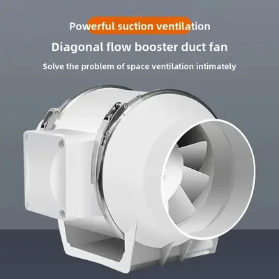 1Pcs New Silent Industrial Exhaust Fans 4/6inch Round Pipe Duct Fan Air Clean Ventilator Bathroom Kitchen Toilet Wall