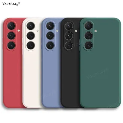 For Samsung Galaxy S25 FE Case Cover Samsung Galaxy S25 FE Fundas Coque Soft Original Liquid Silicone Back Case Samsung S25 FE