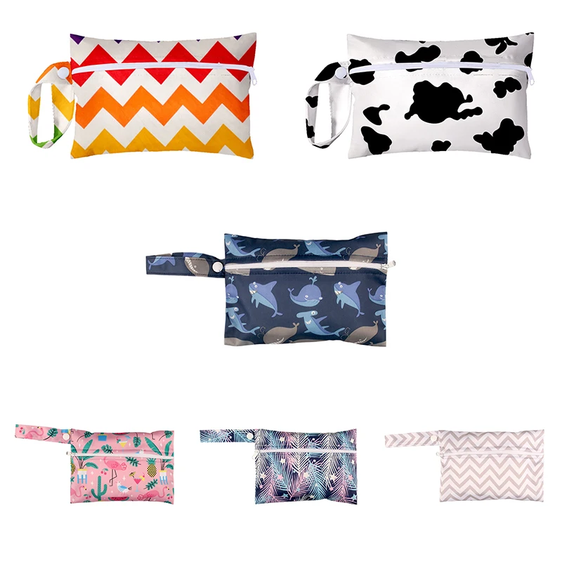 14 x 20 cm kleine wiederverwendbare Polyester-Tragetasche, Nassbeutel – kein leichtes Pilling, waschbar für Menstruationseinlagen und Windeln Image