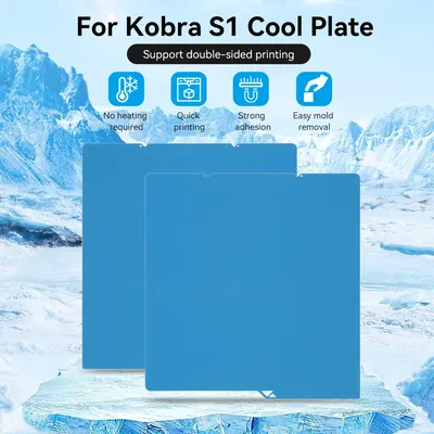 For Kobra S1 Cool Plate Build Plate Double-Sided Plate Spring Steel Sheet 266x264mm For Anycubic Kobra S1 Heat Bed 3D Printer