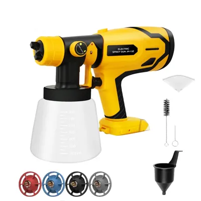 800ML Cordless Electric Spray Gun HVLP Spray Paint Machine Automotive Furniture Steel Coating Spray Gun for DeWalt 20V Battery