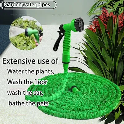Retractable Magic Hose High Pressure Car Wash Garden Water Gun Household Watering Hose for Car Cleaning Gardening