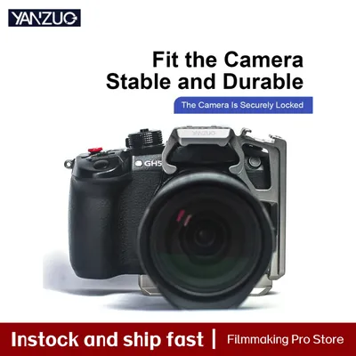 YANZUO Aluminum alloy Gh5 Cage Camera Cage For Panasonic LUMIX GH5 Camera for Horizontal Vertical Shooting