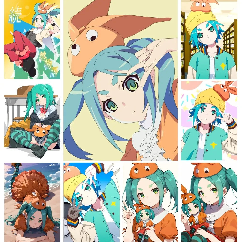 1 Stück Ononoki Yotsugi Anime Kizumonogatari Poster Poster Kunstdruck Bar Wohnzimmer Möbel Dekor Image