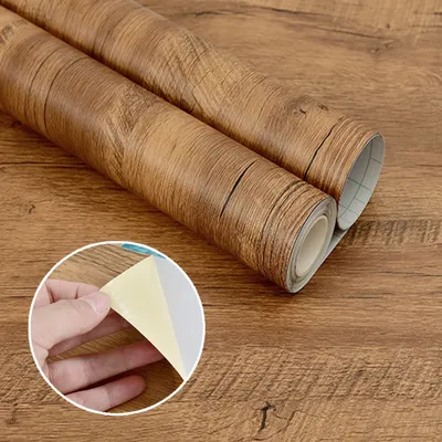 Vinyl Waterproof Self Adhesive Wallpaper Wall in Rolls Furniture Cabinets PVC Decorative Film Wood Grain Stickers For Home Decor