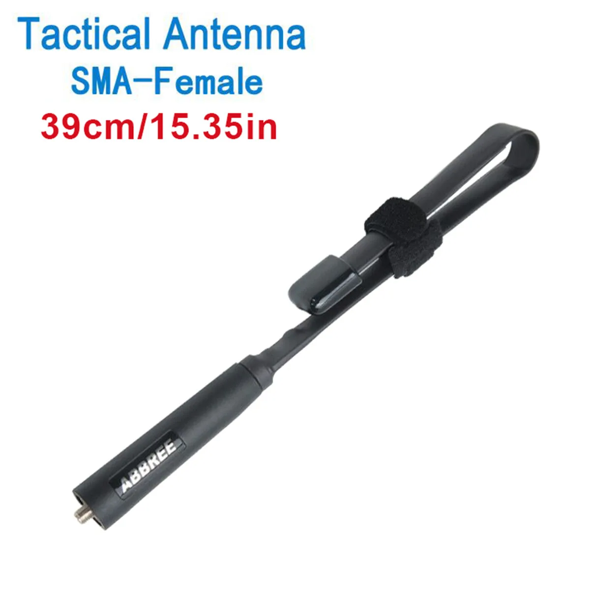 ABBREE CS Taktische Antenne 39CM SMA-Buchse/Stecker Dual-Band UHF VHF Weiche Antenne für Baofeng Quansheng Abbree Ham Radio Image
