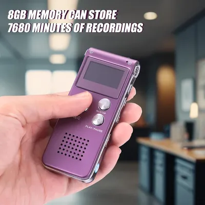 Suying Digital Voice Recorder Learning Conference Repeater Lawyer Evidence Recorder Purple 8Gb Smart Noise Reduction Long Range Recorder