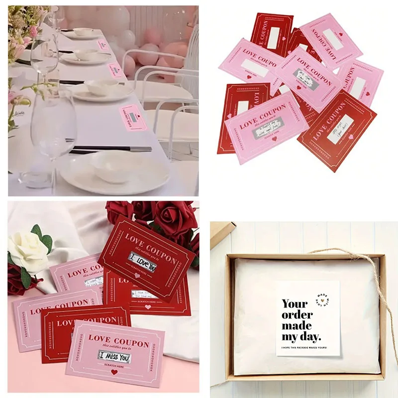 Romantische Paare zum Rubbeln der Liebe, Gutscheinkarten zum Selbermachen, Valentinstag, Datum, Ideen, Hochzeitstag, Geschenk und interaktive Aktivität Image