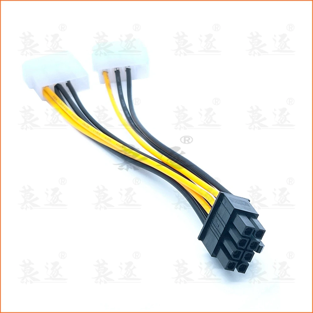 1 PZ Nuovo 4 pin Hot 6 pollici 2 x Molex a 8 pin PCI Express Scheda Video Pci-e ATX PSU Cavo Convertitore di Alimentazione-Molex a Pcie 8 pin