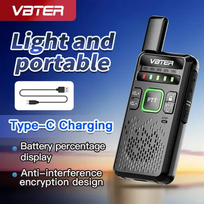 VBTER WBT-V1 Beyond Version Walkie-Talkie 4050 mAh Handheld-Analog-Zwei-Wege-Radio mit leistungsstarken Mini-Radios für Hotels von 3–5 km