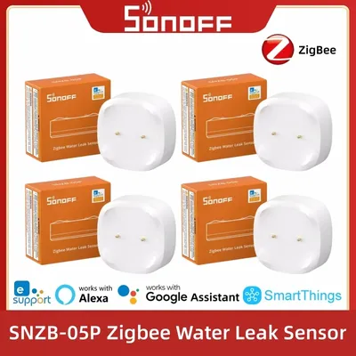 SONOFF SNZB-05P Zigbee 3.0 Water Leak Detector IP67 Waterproof Smart Alarms Smart Home with EWelink Alexa Google SmartThings