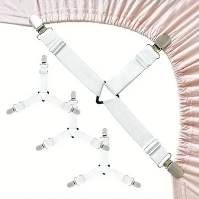 4Pcs Adjustable sheet holder Bed Sheet Holder Straps Sheet Stays Keepers Bedsheet Holders Fasteners