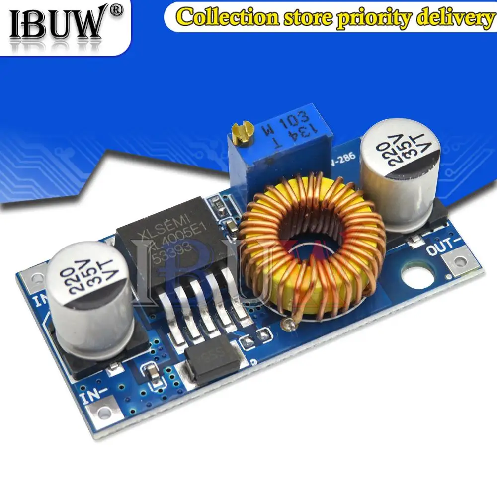 1PCS XL4005 DSN5000 Über LM2596 DC-DC einstellbare step-down 5A 75W netzteil modul Große strom große leistung Image