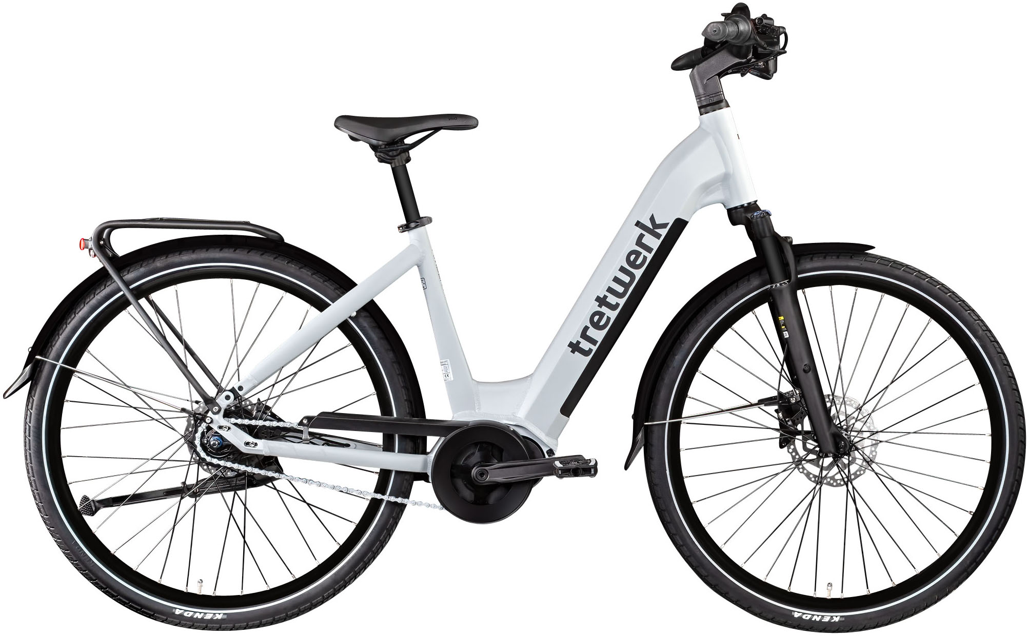 E-Bike TRETWERK "Amber Nexus" Gr. 48, weiß, Elektrofahrräder, 48cm, 28 Zoll (71,12cm), Tretwerk Amber Nexus E Bike Damen 28 Zoll Elektrofahrrad 155 - 185cm Image