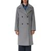 Wollmantel S.OLIVER, Damen, Gr. 34, grau (grau melange), Web, Obermaterial: 70% Polyester, 30% Wolle. Futter: 100% Polyester, unifarben, casual, gerade kniebedeckend, V-Ausschnitt, Langarm, Mäntel, mit Reverskragen und doppelter Knopfleiste