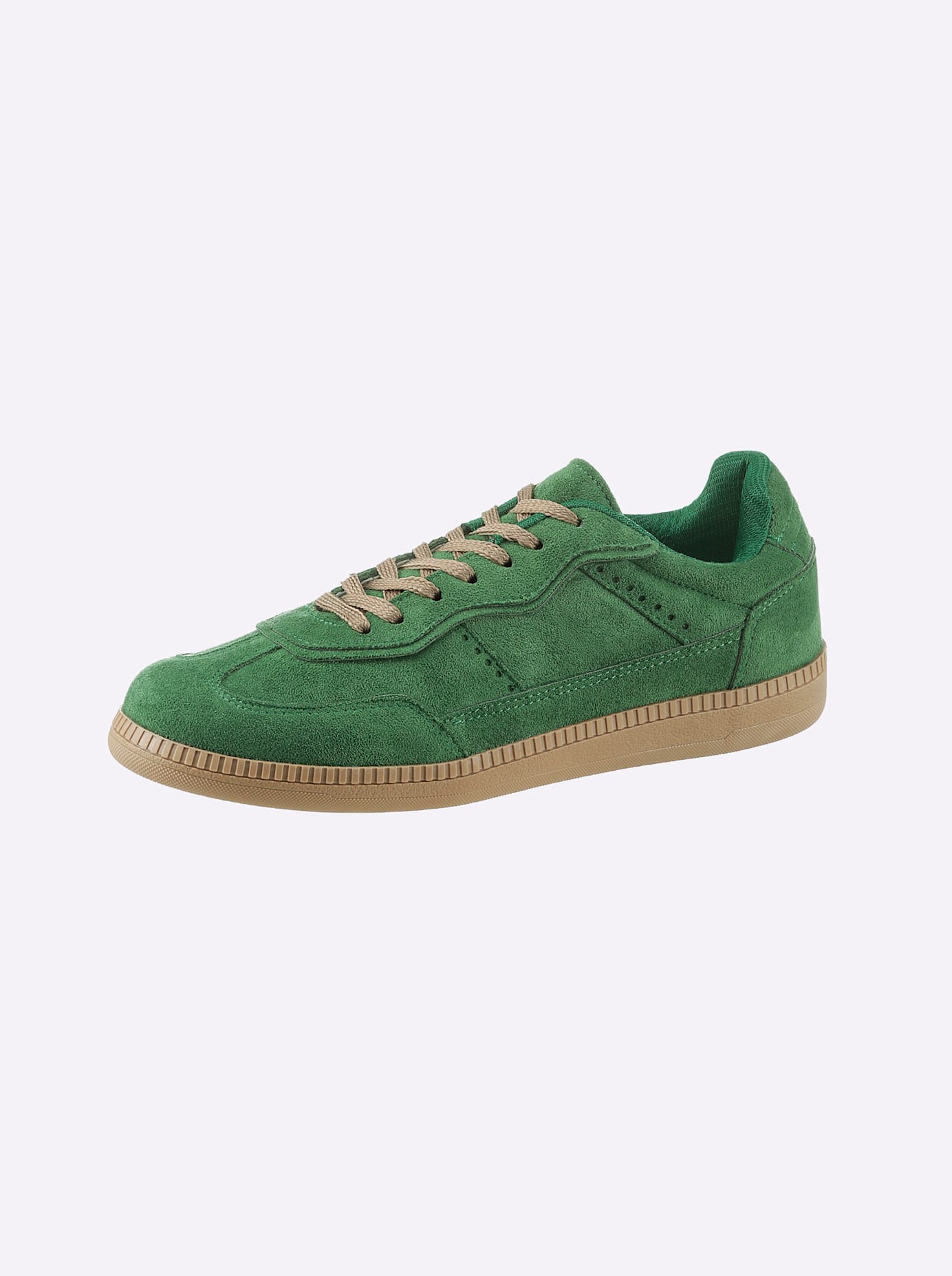 Sneaker HEINE, Damen, Gr. 37, grün, Synthetik, Schuhe