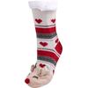 Haussocken CAPELLI NEW YORK, Damen, Gr. 39-42, bunt (cream combo), Polyacryl, unifarben mit Farbeinsätzen, Socken, mit kuscheligem Plüschrand