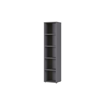 bümö Space Aktenregal Holz, Mehrzweckregal 45 cm breit in Graphit - Regal für 5 OH, Büro Regal schmal als Möbel für Arbeitszimmer, Büroregal, Image