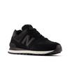 Sneaker NEW BALANCE "WL574", Gr. 36,5, schwarz (schwarz, metall), Leder, sportlich, Schuhe, Topseller