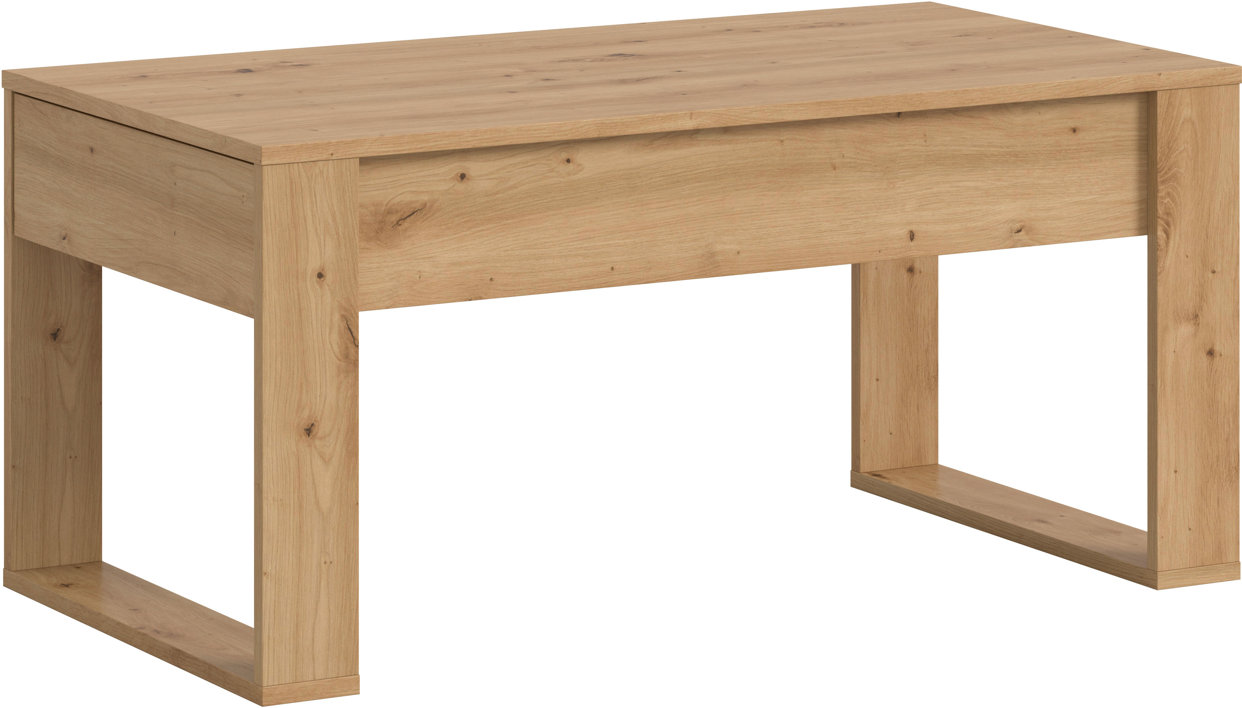 Couchtisch INOSIGN "LÖMA, Breite 110 cm, inkl. 2 Schubkästen, mit Kufengestell", artisan eiche nachbildung, B:110cm H:52cm T:60cm, Tische, Beistelltisch, Tisch, Coffeetable, Wohnzimmertisch