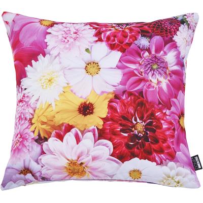 Dekokissen DONE. "Flora", bunt (mehrfarbig, bedruckt, geblümt), B:45cm H:1cm L:45cm, Polyester, Dekokissen_Sitzkissen_Kissenhüllen, beidseitig bedruckt Image