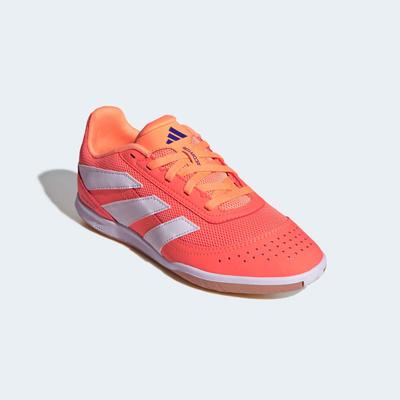 Fußballschuh ADIDAS PERFORMANCE "PREDATOR CLUB IN SALA KIDS", Gr. 35, signal coral, cloud weiß, beam orange, Synthetik, Textil, sportlich, Schuhe, geeignet als Hallenschuhe