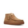 Schnürboots CLARKS "Torhill Hi", Herren, Gr. 44, braun (schwarz sand suede), Nubukleder, casual, Schuhe, Komfortschuh, Schnürstiefel, Bequemschuh mit herausnehmbarem Fußbett