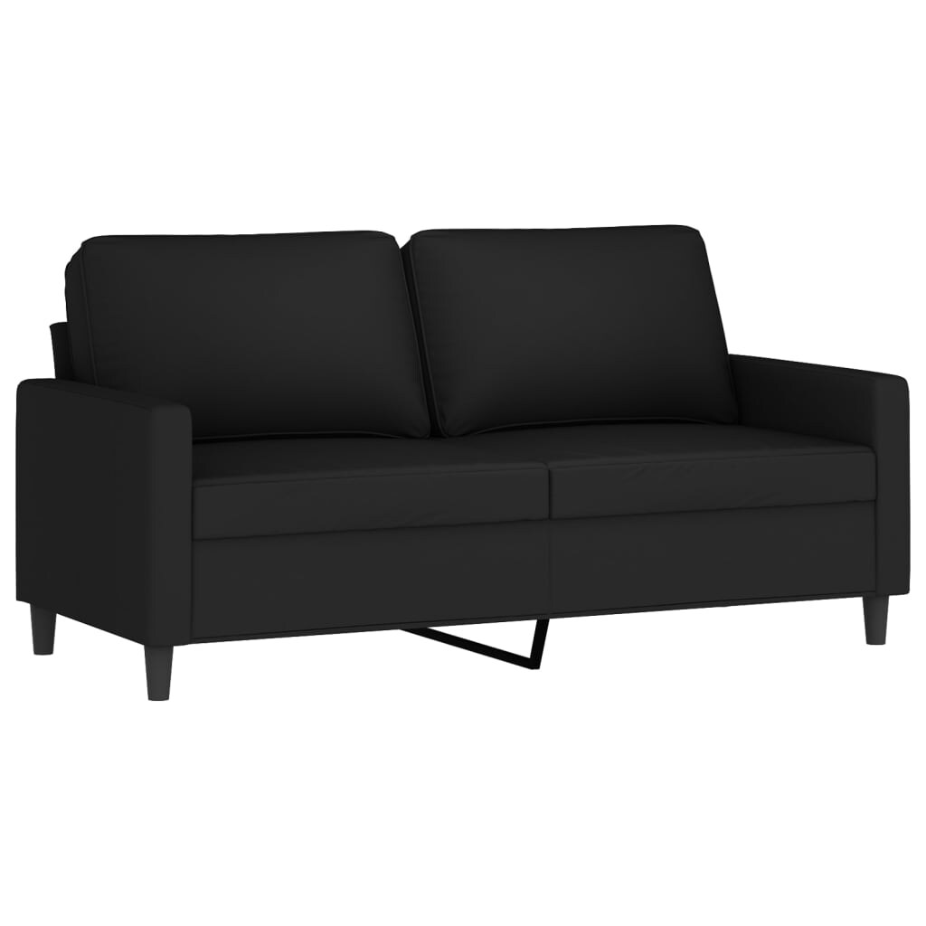 vidaXL 2-Sitzer-Sofa Schwarz 140 cm Samt Image