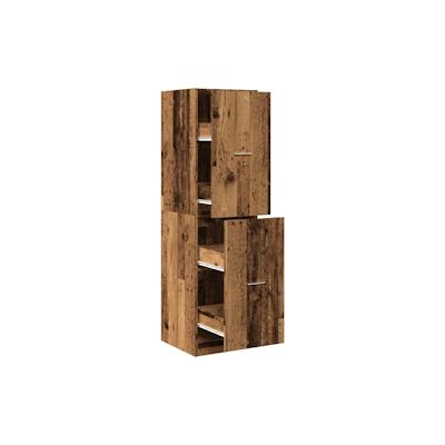 vidaXL Apothekerschrank Altholz-Optik 40x41x144,5 cm Holzwerkstoff Image
