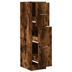 vidaXL Apothekerschrank Räuchereiche 30x41x118 cm Holzwerkstoff Image