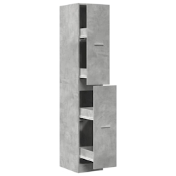 vidaXL Apothekerschrank Betongrau 30x41x174,5 cm Holzwerkstoff Image