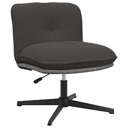 vidaXL Bürodrehstuhl Dunkelgrau Gelockter wollähnlicher Stoff Image