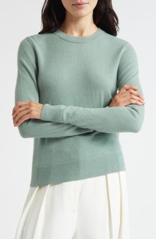 Classic Crewneck Cashmere Sweater - Green - Vince Knitwear