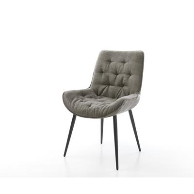 DELIFE Esszimmerstuhl Taimi-Flex Bouclé Soft Schlamm 4-Fuß konisch Schwarz, Esszimmerstühle Image