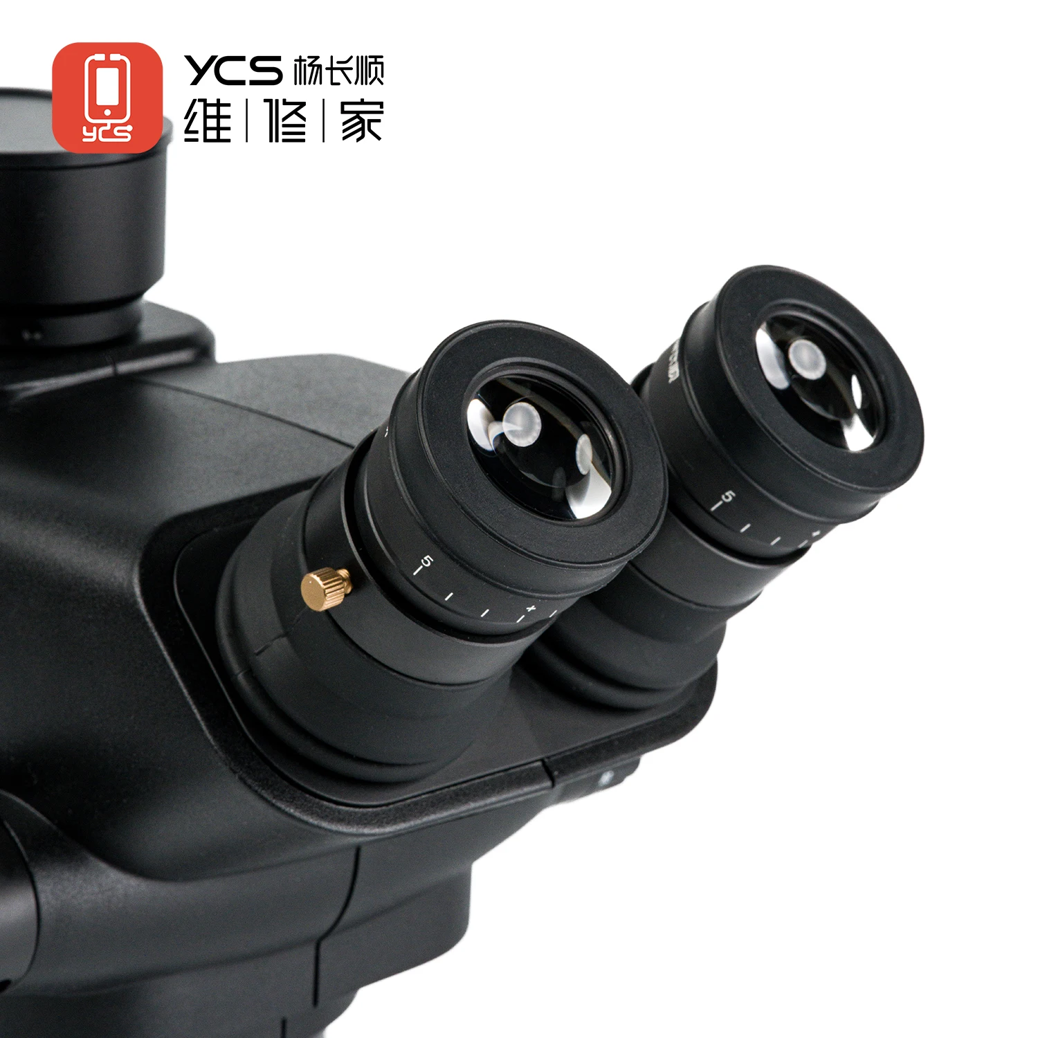 YCS 71 Ultra Trinokulares Mikroskop 0,67X-45X Zoom 45 ° geneigt für die PCB-Reparatur von Telefonen mit 4K-Kamera, 144-LED-Licht-Werkzeugset-Sets Image