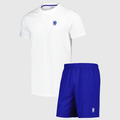 Chelsea Kurzer Pyjama mit Logo – Blau – Herren Image