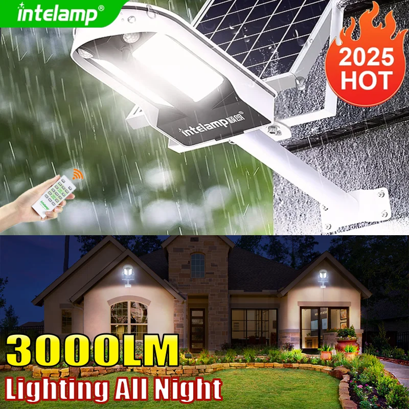 3000LM Solar Licht für Outdoor Solar Lampe Sonnenlicht Motion Sensor Licht Fernbedienung Wasserdicht Garten Straße Wand Hof Lampe