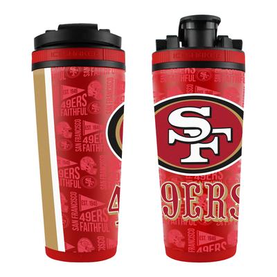 San Francisco 49ers Stainless Steel 4D Ice Shaker - 26oz Image