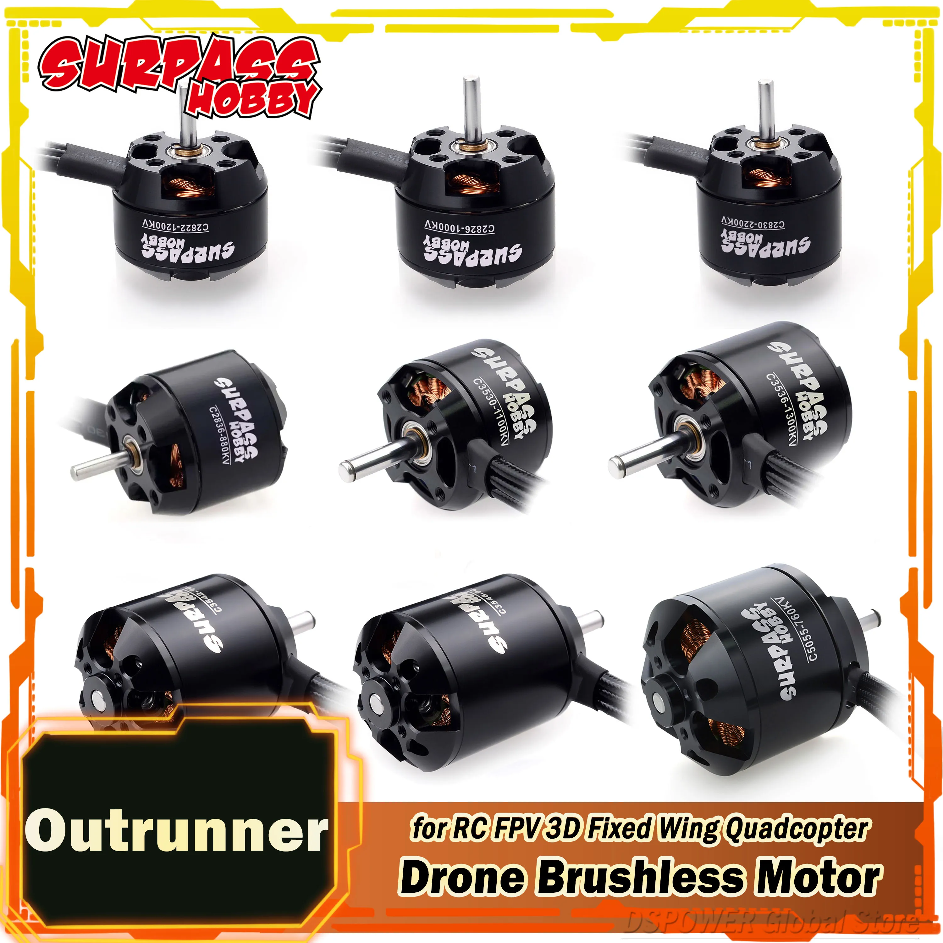 ÜBERTREFFEN HOBBY 2822 2826 2830 2836 3530 3536 3542 3548 5055 RC Bürstenlosen Motor für FPV 3D Fixed Wing Quadcopter Drone Multicopter