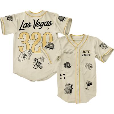 Cremefarbenes UFC 320 Las Vegas Fashion Baseball-Trikot für Herren Image