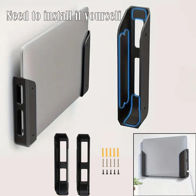 2 Teile/satz Wand Unter Schreibtisch Laptop Halterung Langlebige Halterung Mit Anti-Scratch Pads-Universal Für Tastaturen Tablets Unter Schreibtisch Halterung Image