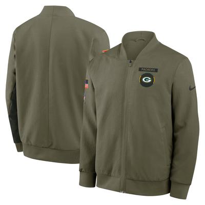 Green Bay Packers Nike 2025 Salute To Service Unstoppable Force Bomber Jacke - Herren Image