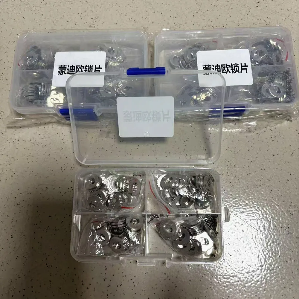 100 Teile/los FO21 Schloss Platte Auto Schloss Reed Platte für Ford Mondeo Auto Schloss Reparatur Zubehör 1 2 3 4 arten Jeweils 25 stücke Silber Image