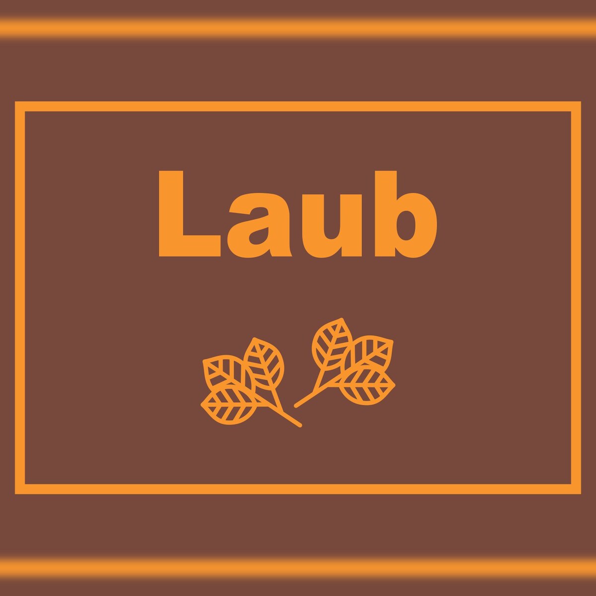 HB-Druck Laub Mülltrennung Schild mit Text Symbol Blätter Blattwerk waagerecht A4 Rückseite selbstklebend Image