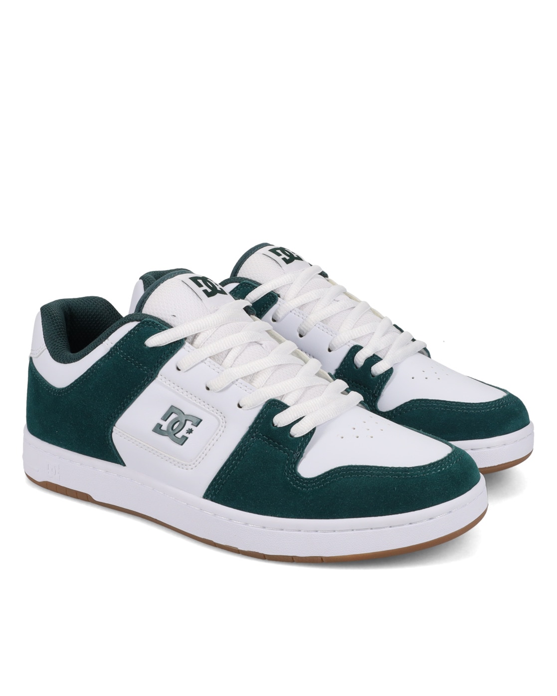 Skateschuh DC SHOES "Manteca 4 S", Herren, Gr. 10,5 (44), weiß (grün, weiß), Obermaterial:53.02% Leder, 46.98% Synthetikmaterial;, Schuhe