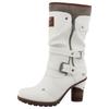 Winterstiefel MUSTANG SHOES "Palma", Damen, Gr. 37, Normalschaft, weiß, Lederimitat, Textil, modisch, Schuhe, Kurzstiefel, Winterstiefel mit wärmendem Textifutter